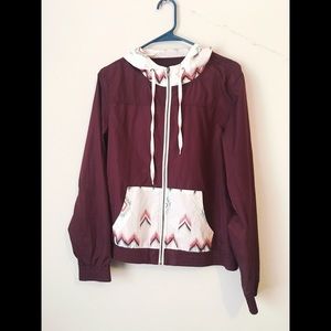 Zumiez Printed Zip-up Rainjacket